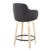 Boyne - 24" Fixed-height Counter Stool (Set of 2) - Black And Beige