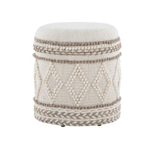  Tahoe - Pom Pom Ottoman - Beige Wool