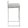 Fuji - 26" Stackable Counter Stool - Brushed Stainless Steel