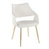 Curvo - High Back Upholstered Chair (Set of 2) - Gold Metal Legs