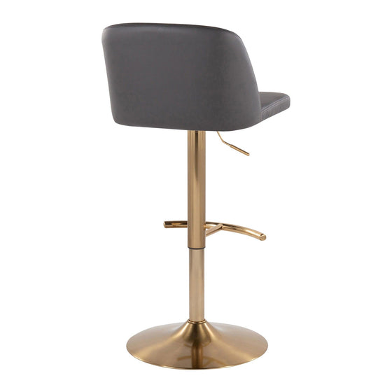Toriano - Adjustable Barstool (Set of 2) - Dark Gray