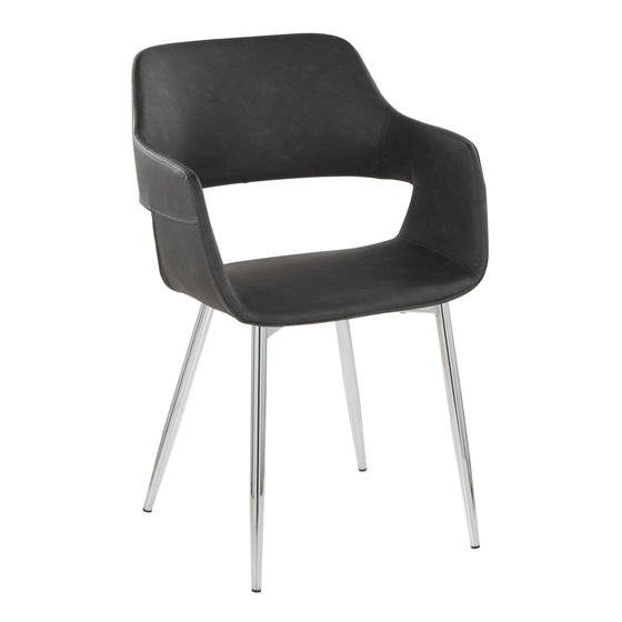 Margarite - Dining / Accent Chair - Chrome Metal (Set of 2)