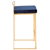 Fuji - Counter Stool With Cushion - Gold Legs