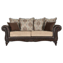  Elmbrook - Upholstered Rolled Arm Sofa - Brown