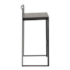 Fuji - 30" Stackable Barstool With Espresso Wood-Pressed Grain Bamboo Seat (Set of 2) - Black Metal