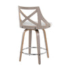 Charlotte - 24" Fixed-height Counter Stool (Set of 2) - Gray And Cream