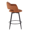 Margarite - 26" Fixed-Height Counter Stool With Swivel - Matte Black Metal (Set of 2)