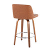 Toriano - 26" Fixed-height Counter Stool (Set of 2) - Camel And Walnut