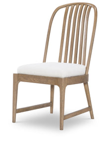  Melrose - Spindle Back Side Chair (Set of 2) - Cloud White And Desert Oak