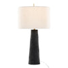 Kona - 31" Polyresin Table Lamp - Matte Black Polyresin, Brass And Natural Linen Shade from Grandview Gallery (Set of 2)