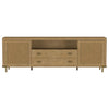 Arini - Rattan Cane 2-Door TV Stand Media Console - Sand Wash
