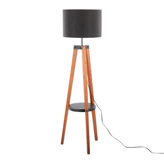 Compass - Shelf 58.5" Wood Floor Lamp