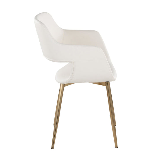 Margarite - Dining / Accent Chair - Gold Metal (Set of 2)