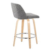 Toriano - 26" Fixed-height Counter Stool (Set of 2) - Gray Noise And Natural