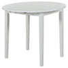 Bucknell - 3 Piece Round Drop Leaf Dining Table Set - White