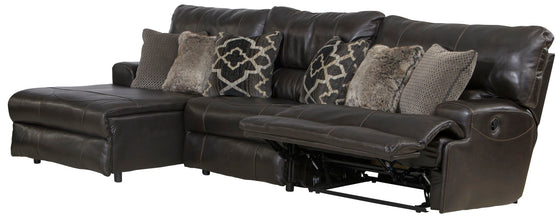 Como - Italian Leather Match Reclining Sectional
