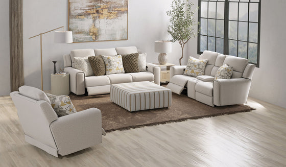 Micah - Castered Cocktail Ottoman - Sand