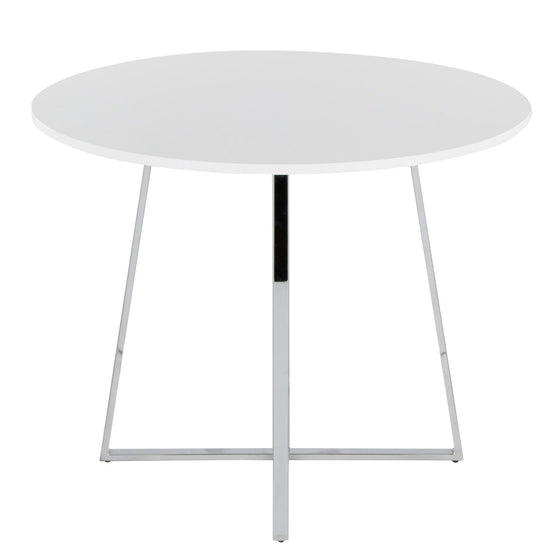 Cosmo - Canary Dining Table - Chrome Metal Base