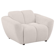  Destino - Chenille Upholstered Splayed Arm Accent Chair - Greige