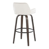 Daniella - 30" Fixed-height Barstool (Set of 2) - Dark Brown And White