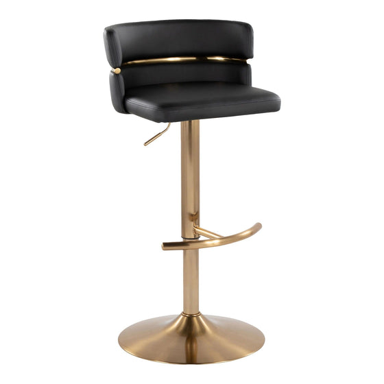 Cinch - Adjustable Barstool (Set of 2) - Gold Base