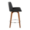 Santi - 24" Fixed-Height Counter Stool With Swivel - Walnut Wood (Set of 2)
