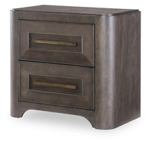  Lancia - 2 Drawer Nightstand - Charred Oak