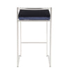 Fuji - Counter Stool Steel With Cushion - Stainless Steel