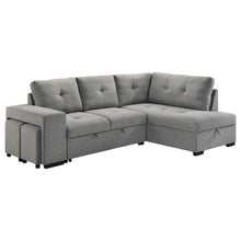  Roanne - Fabric Upholstered Sleeper Sectional Sofa - Gray