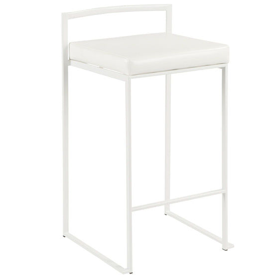 Fuji - Stackable Counter Stool - White Base (Set of 2)
