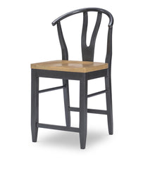  Franklin - Wishbone Back Counter Height Chair (Set of 2) - Harvest Oak