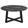 Skylark - Round Marble - Like Smart Top Coffee Table - Black