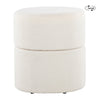 Spin - Ottoman - Cream Polyester Fabric