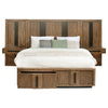 Terrace - 2 Piece Wall Panel With Nightstand Set - Ash Brown
