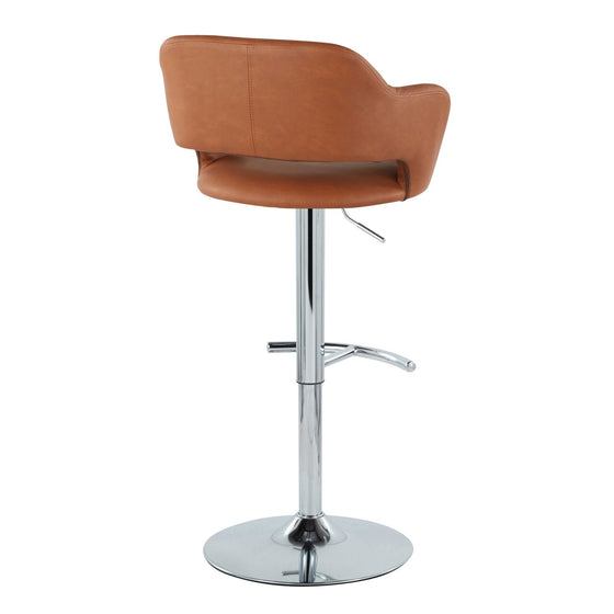 Margarite - Ajustable Barstool With Swivel - Chrome Metal (Set of 2)