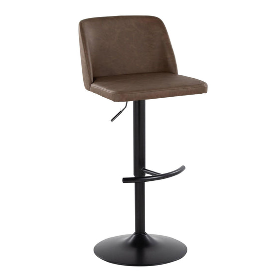 Toriano - Adjustable Barstool (Set of 2) - Black Base