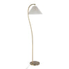 Cassis - 65" Art Deco Floor Lamp - Gold Metal And White Pleated Shade