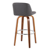 Toriano - 30" Fixed-height Barstool (Set of 2) - Dark Brown And Dark Gray