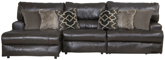 Como - Italian Leather Match Reclining Sectional
