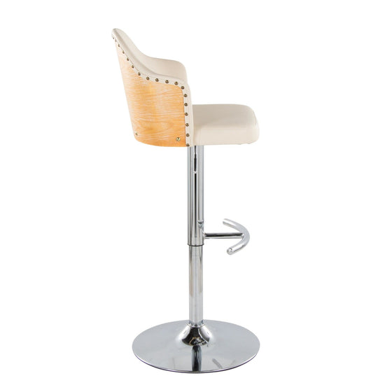 Ahoy - Adjustable Barstool With With Rounded T Footrest (Set of 2)
