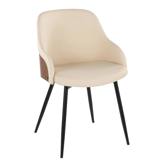 Bacci - Chair (Set of 2) - Black Metal, Walnut Wood