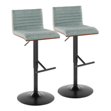  Mason - Adjustable Barstool With Swivel - Black Metal (Set of 2)