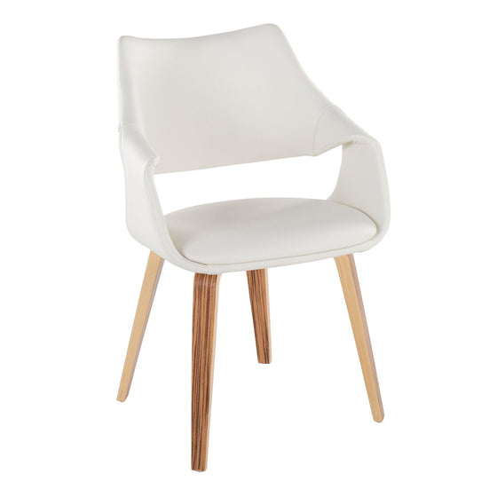 Curvo - High Back Upholstered Chair (Set of 2) - Zebra Wood Legs