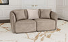 Townsend - Chenille Upholstered Rolled Arm Loveseat - Latte