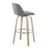 Toriano - 30" Fixed-Height Barstool (Set of 2) - Light Brown & Chrome Base