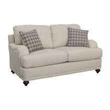  Glenn - Upholstered English Arm Loveseat - Light Gray