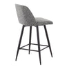 Toriano - 26" Fixed-Height Counter Stool (Set of 2) - Black Square Base