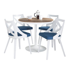  Dakota - Charlotte Dining Set - White Metal