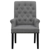 Alana - Fabric Upholstered Dining Arm Chair - Gray