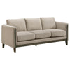 Islington - Fabric Upholstered Panel Arm Sofa - Taupe
